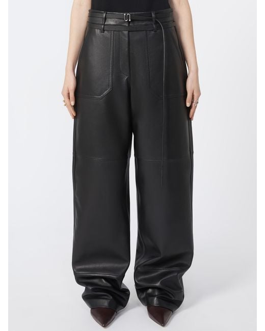 Sportmax Gray Garbo Belted Trousers