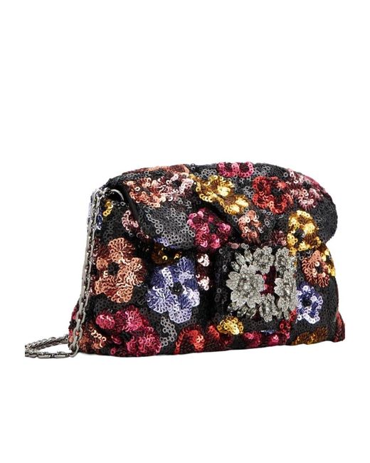 Roger Vivier Red Efflorescence Micro Bag