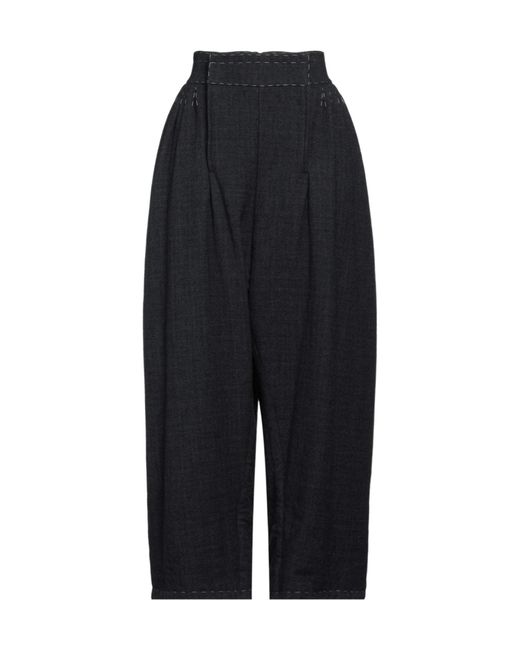Maison Margiela Blue Solid Flannel Pants