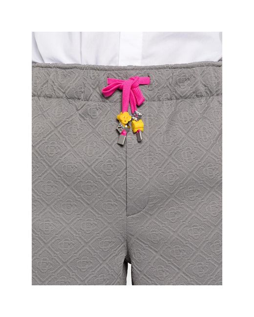 Casablanca Gray Logo-Pattern Shorts for men