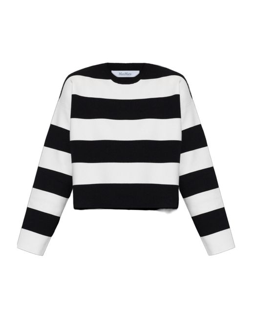Max Mara Black Striped T-Shirt