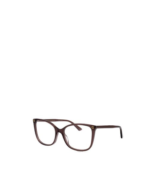 Gucci White Eyewear Square Frame Glasses