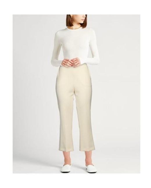 Max Mara Natural Simple Boot-Shaped Trousers