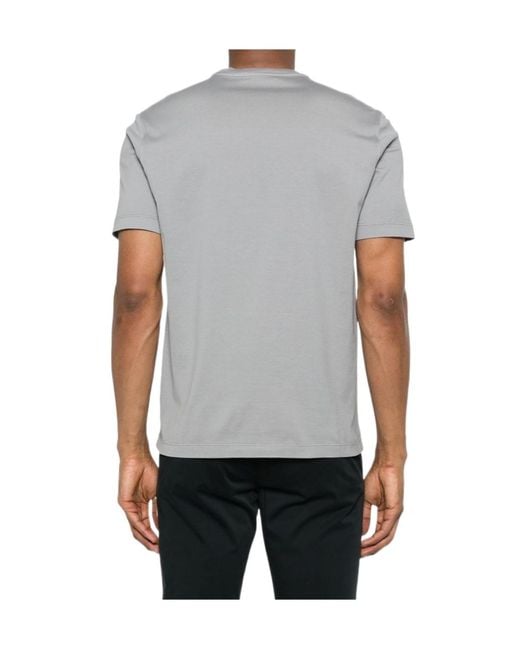 Roberto Collina Gray Cotton T-Shirt for men