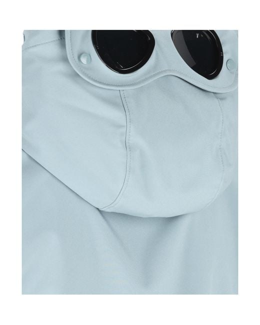C P Company Blue Goggle Hooded Jacket for men