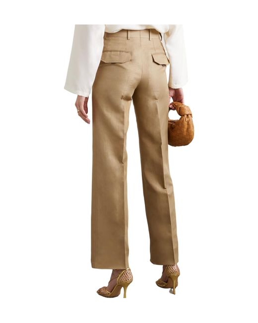 Brioni Natural Blend Twill Straight-Leg Pants
