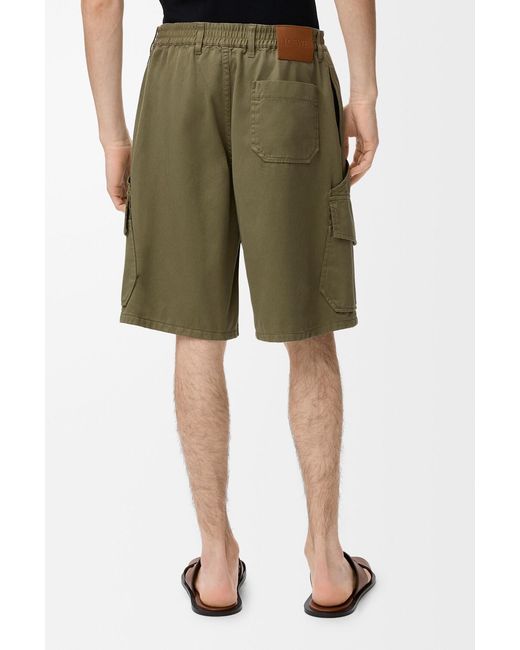 Loewe Green Cargo Shorts for men