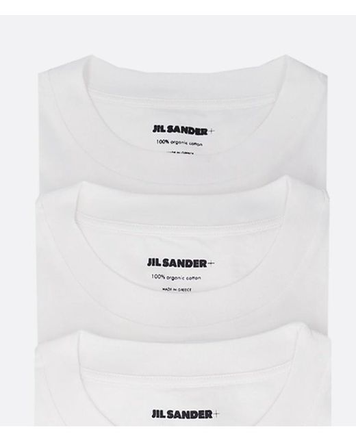Jil Sander White Three-Pack Crewneck T-Shirt