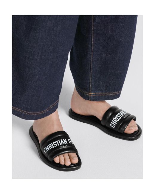 Dior Black Every-D Flip Flops