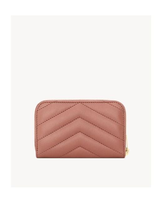 Saint Laurent Pink Cassandre Wallet