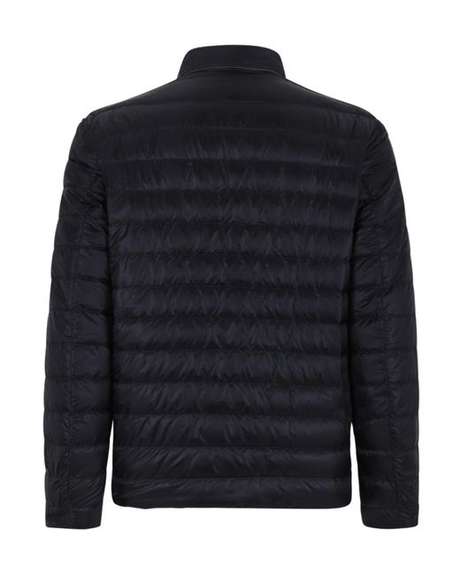 Herno Blue Quilted Shirt Down Jacket for men