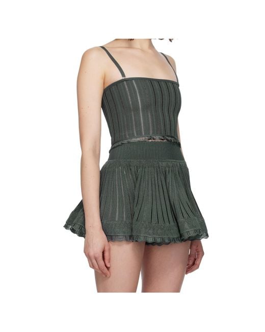 Alaïa Green Alaïa Crino Sleeveless Knit Top