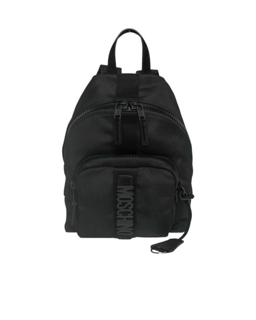 Moschino Black Top Handle Backpack