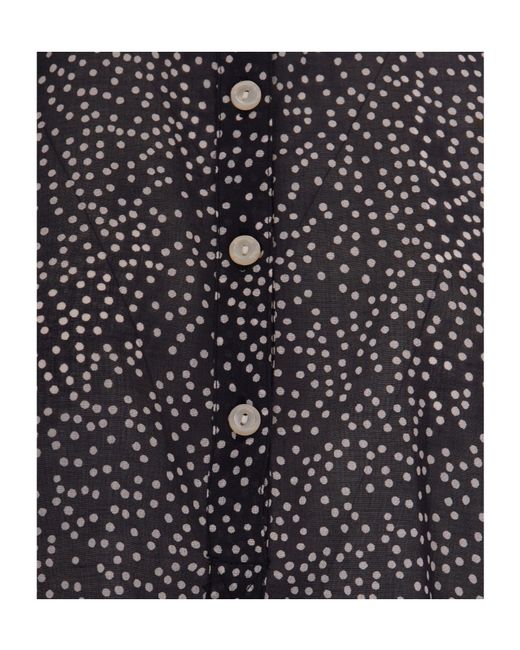 Isabel Marant Gray Isabel Marant Étoile Maria Polka Dot Printed Top
