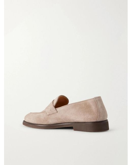 Brunello Cucinelli Brown Penny Loafers for men