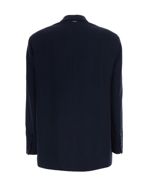 Twinset Blue Double-Breasted Blazer
