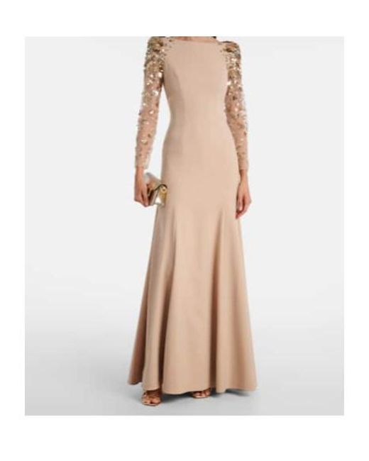 Jenny Packham Natural Sylvia Embellished Gown