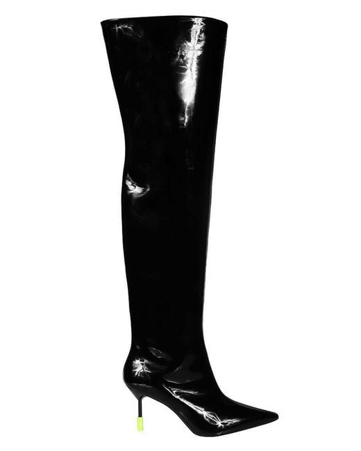 MSGM Black Over-The-Knee Boots