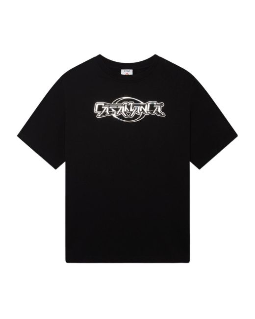 Casablanca Black Logo Crew Neck T-Shirt for men