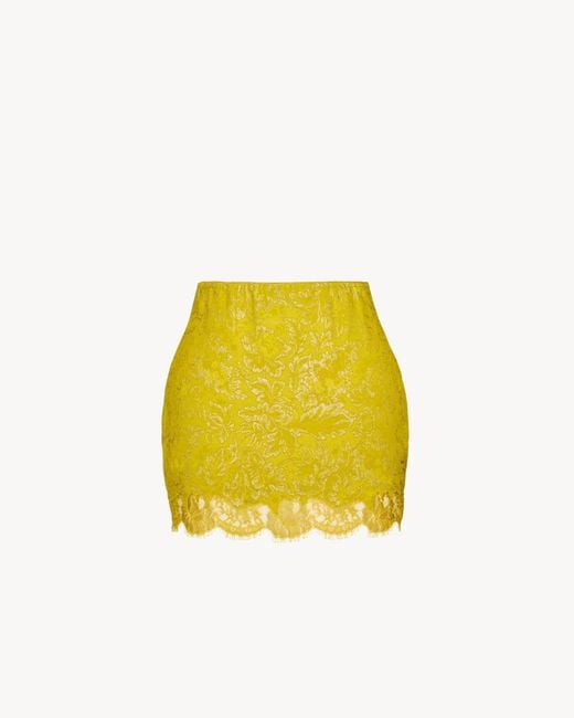 Saint Laurent Yellow Baroque Mini Skirt