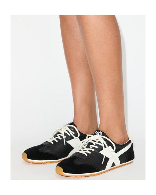 Tory Burch Black Hank Field Low-Top Sneakers