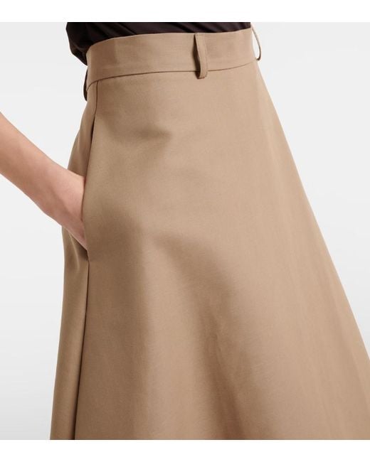 Rohe Natural Belt Loop Midi Skirt