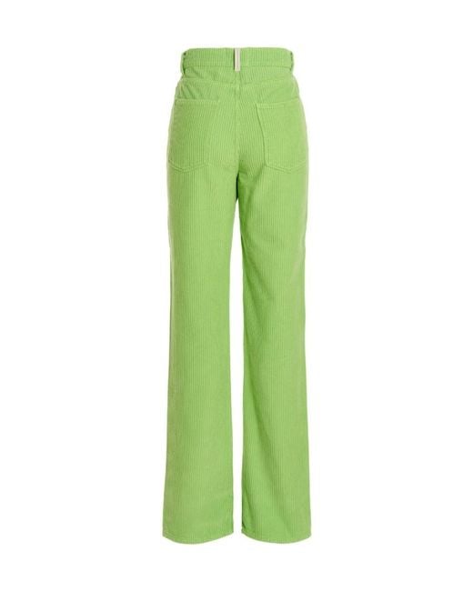 Wandler Green Straight Casual Pants