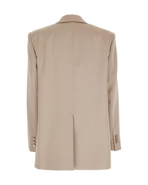 ANDAMANE Natural Single-Breasted Oversized Jacket