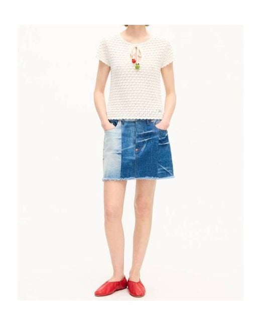 KENZO White Appel Pop' Crochet Top