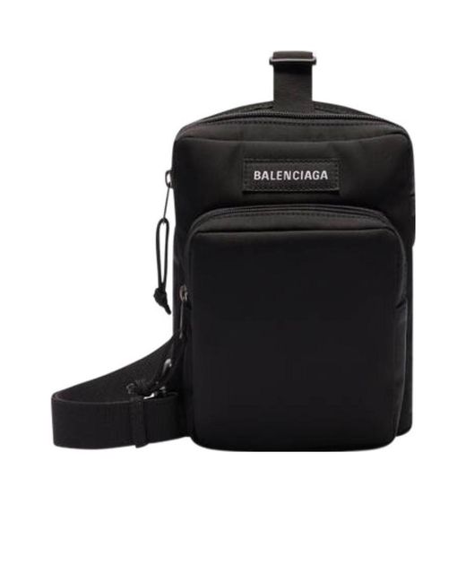 Balenciaga Black Borsa Explorer Crossbody Messenger Da Uomo for men