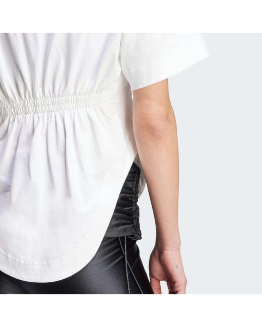 Adidas By Stella McCartney White Sportswear Curved Hem T-Shirt