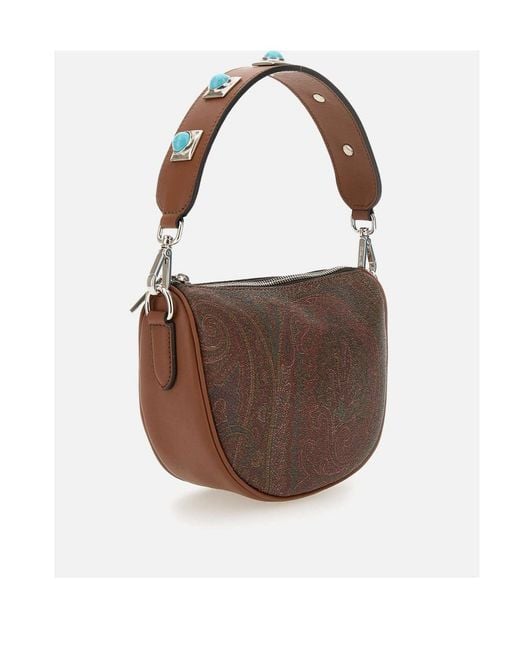 Etro Brown Crown Me Shoulder Bag