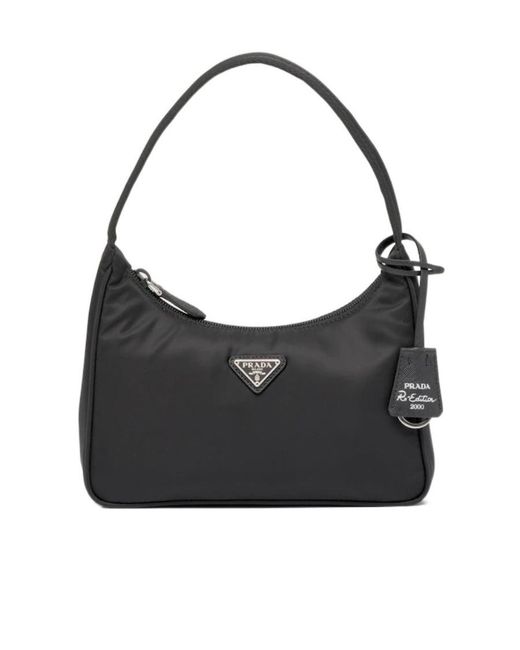 Prada Black Logo Details Shoulder Bag