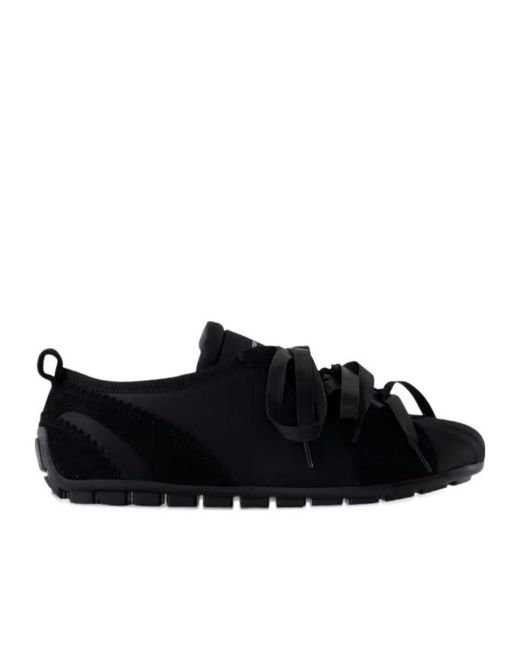 Simone Rocha Black Ballerina Grip Satin-Bow Ballerina Sneakers