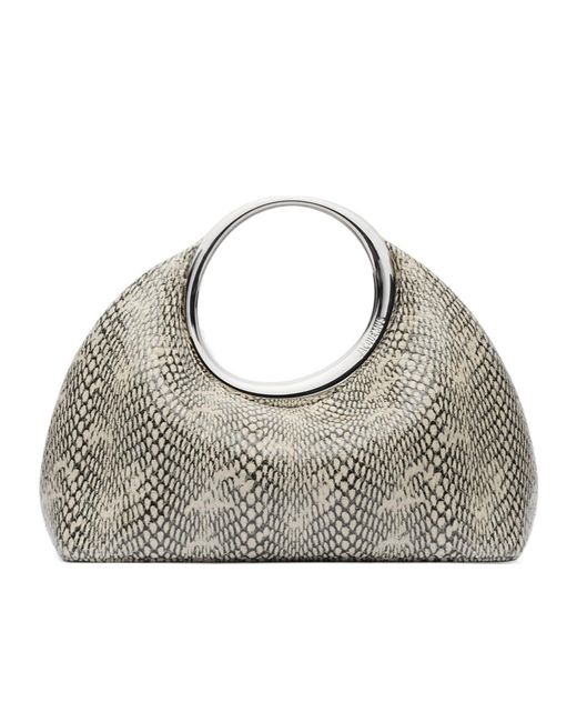 Jacquemus Gray Le Petit Calino Snakeskin Clutch Bag