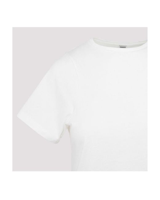 Totême White Totême Short Sleeved Crewneck T-Shirt