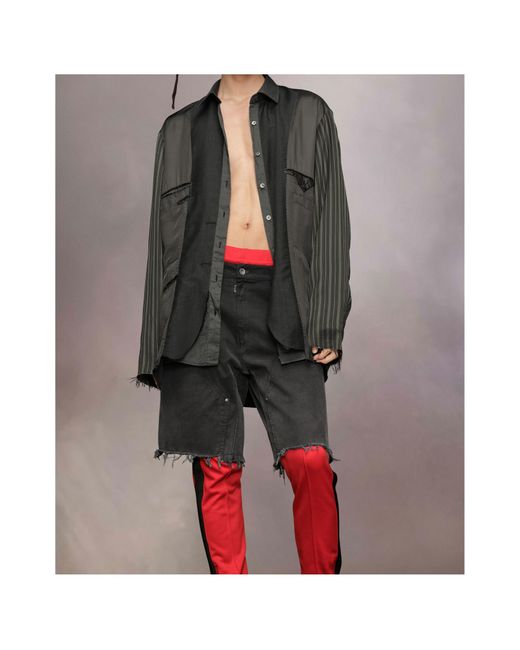 Maison Margiela Gray Patchwork Inside-Out Jacket for men