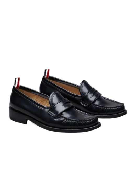 Thom Browne Blue Varsity Slip-On Penny Loafers