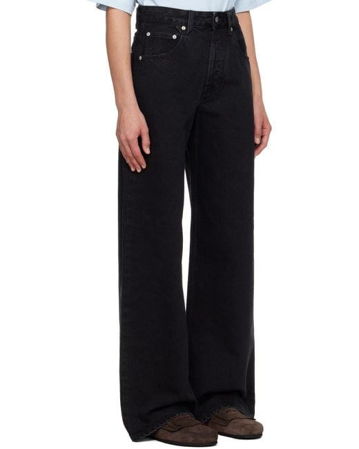 Jacquemus Black Wide Leg Denim Jeans