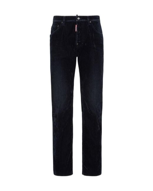 DSquared² Blue Five-Pockets Cotton Jeans for men