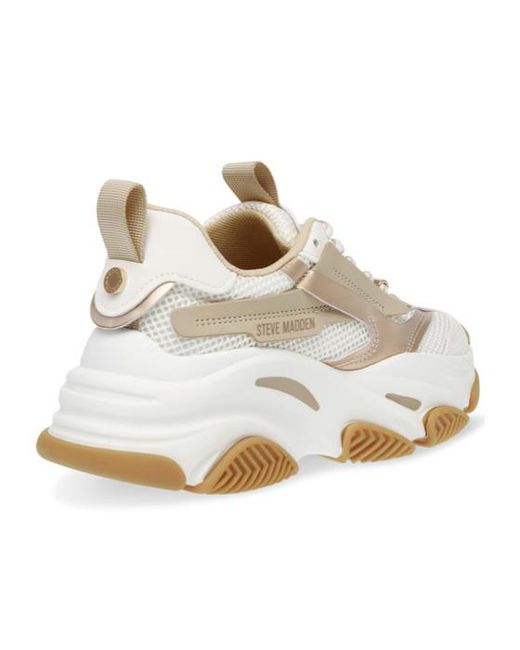 Steve Madden White Possession Sneakers