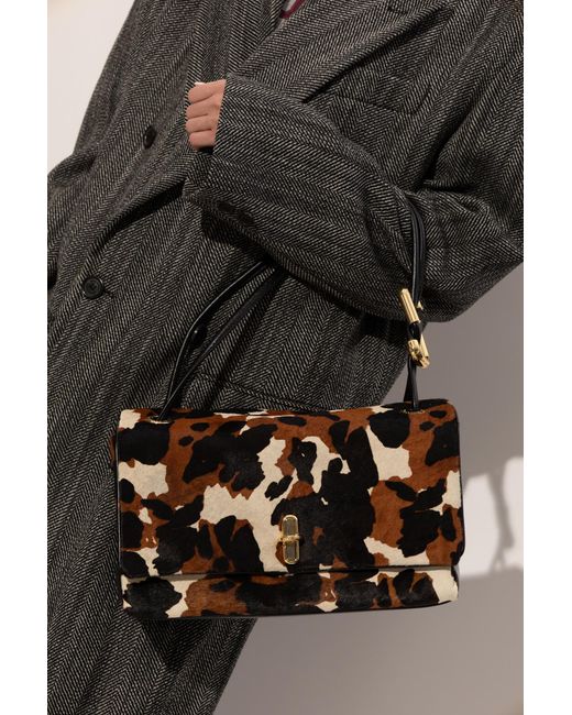 Marc Jacobs Black The Dual Print Large Shoulder Bag