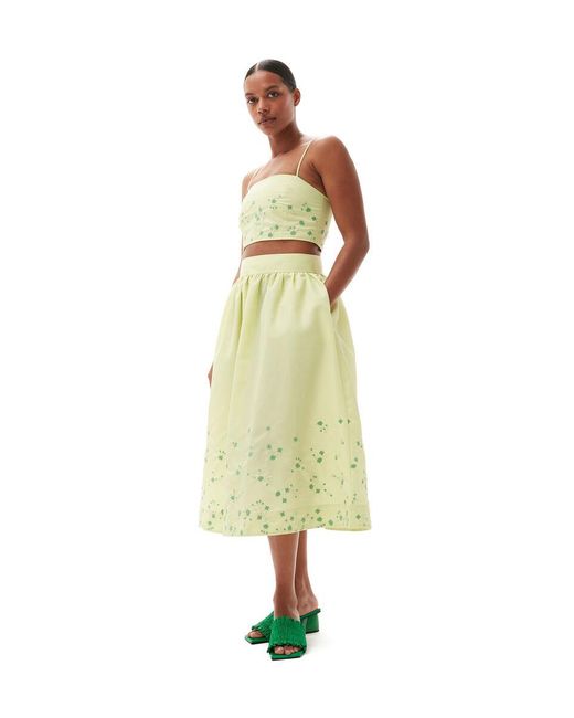 Ganni Green Outerwear Nylon Skirt