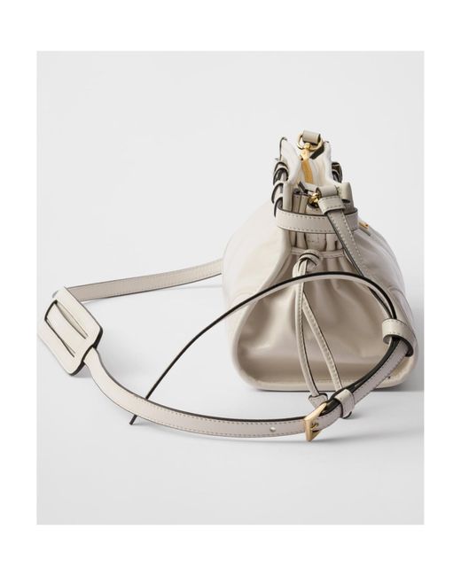 Prada White Small Leather Shoulder Bag