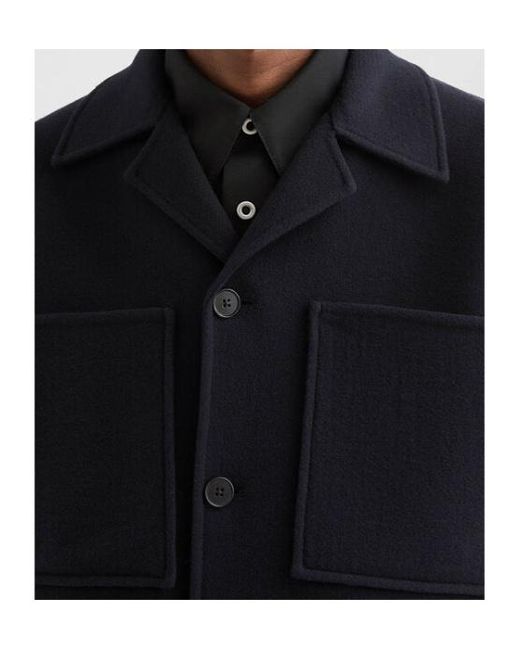 Jil Sander Blue Buttoned Shirt Jacket for men