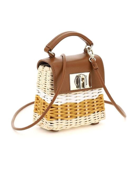 Furla Brown Multi-Color Microstandard Shoulder Bag