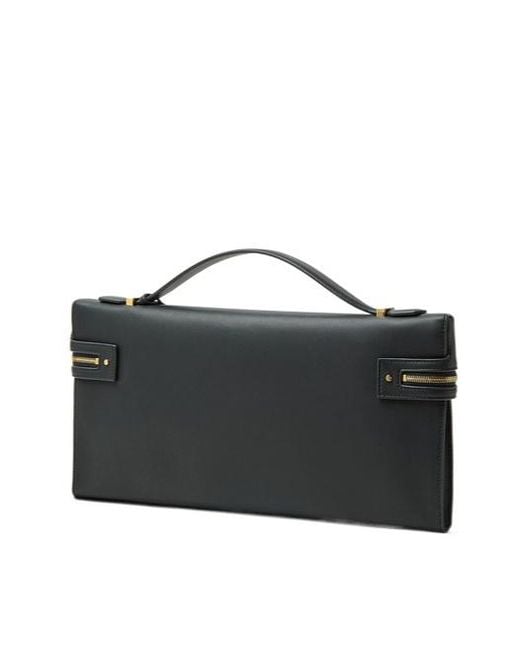Loro Piana Black Extra Clutch L36