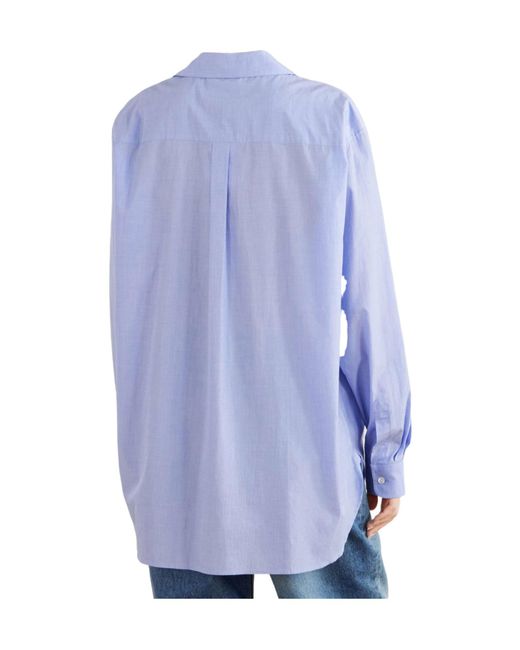 Ssstein Blue Skipper Cotton Shirt