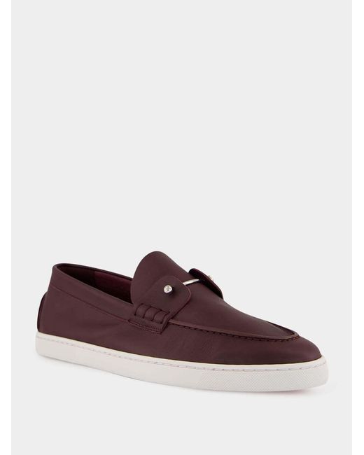 Christian Louboutin Brown Chambeliboat Slip-On Loafers for men