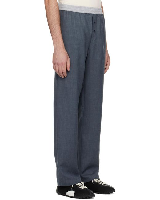 Paloma Wool Blue Elastic Waist Casual Pants for men